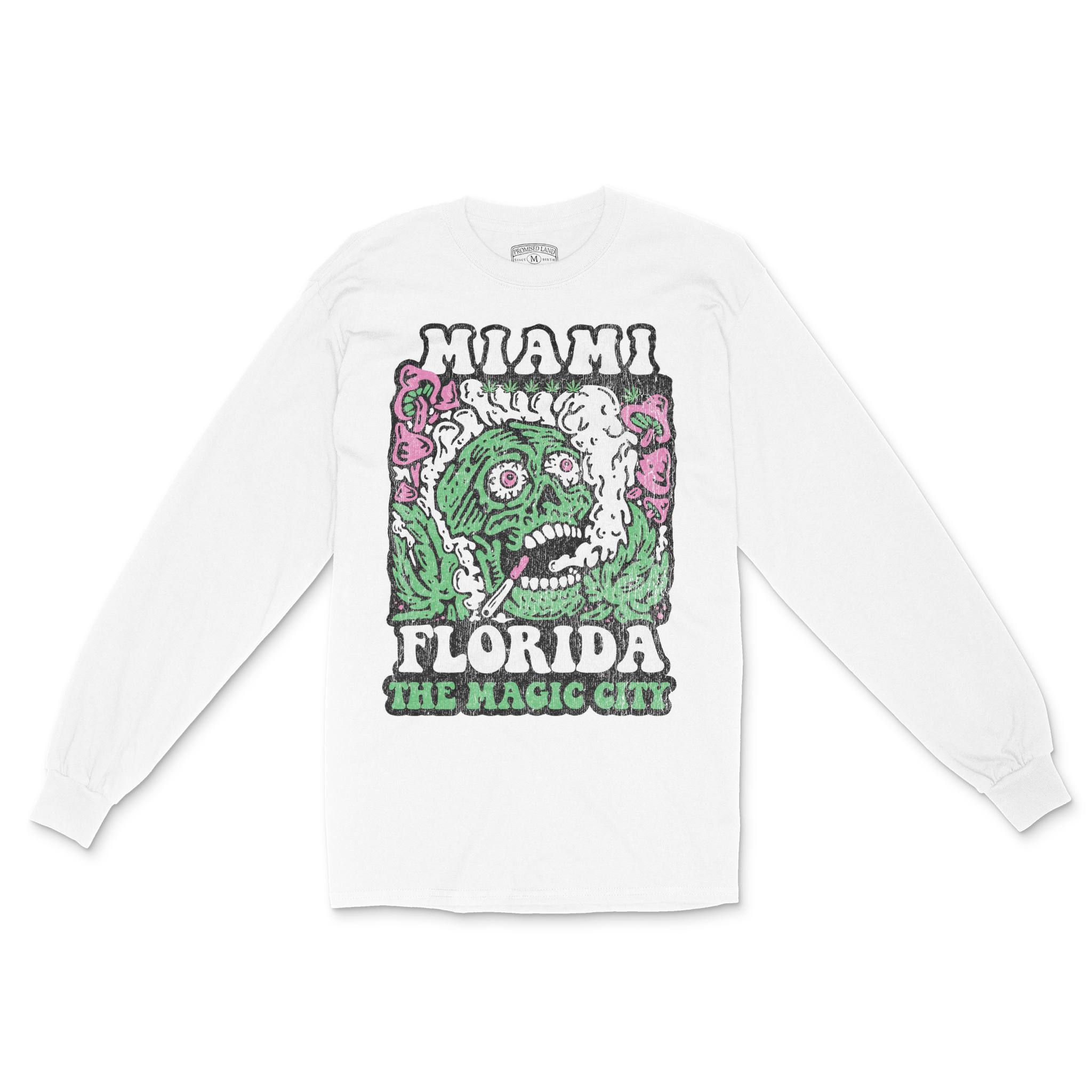 Miami Longsleeve in White - front view