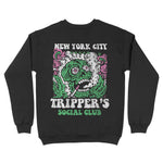 New York Crewneck in Black - back view
