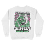 New York Psychedelic Skull Crewneck White back