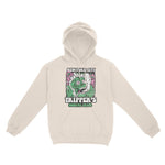 New York Psychedelic Skull Hoodie in Natural - front view
