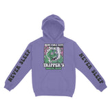 New York Hoodie in Violet - front-sleeves view