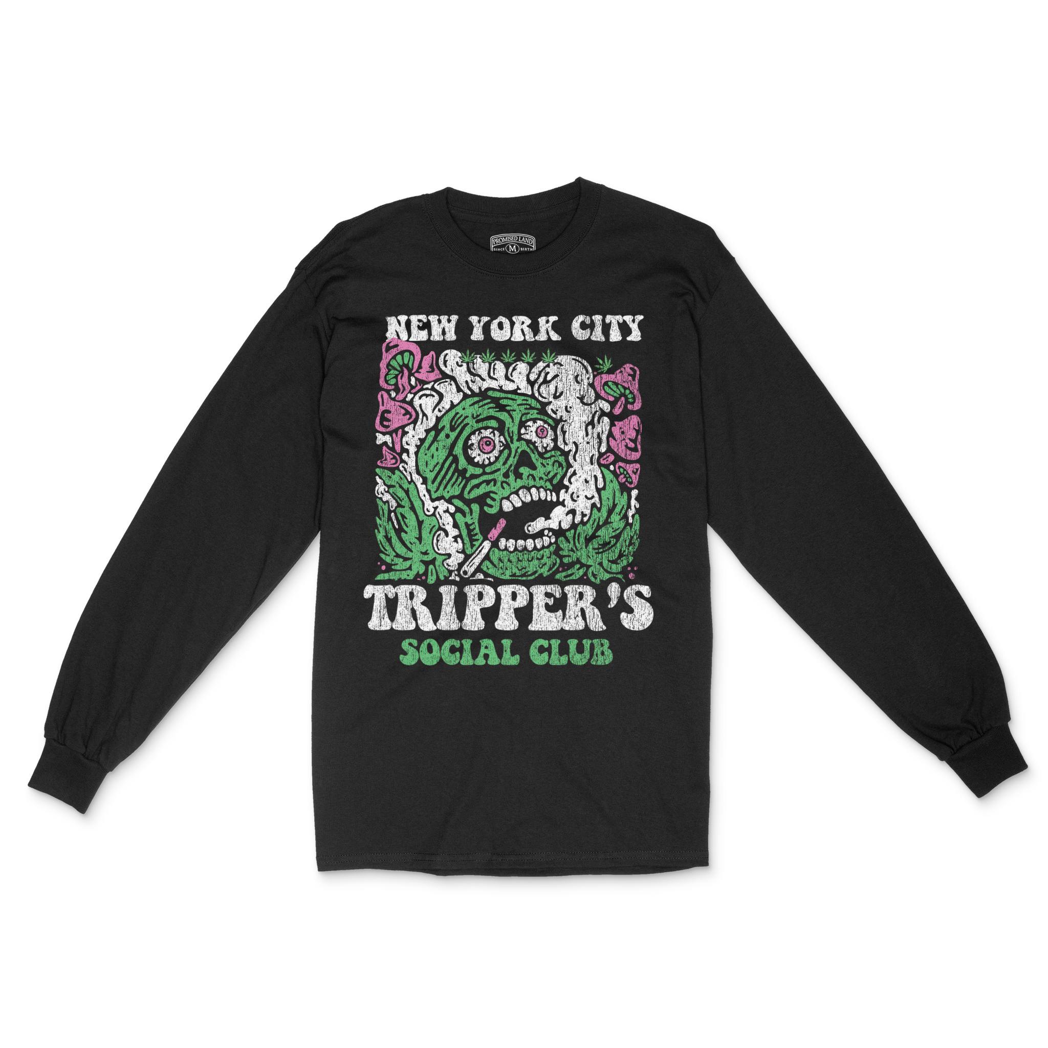 New York Longsleeve in Black - front view