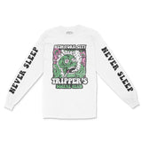 New York Longsleeve in White - front-sleeves view