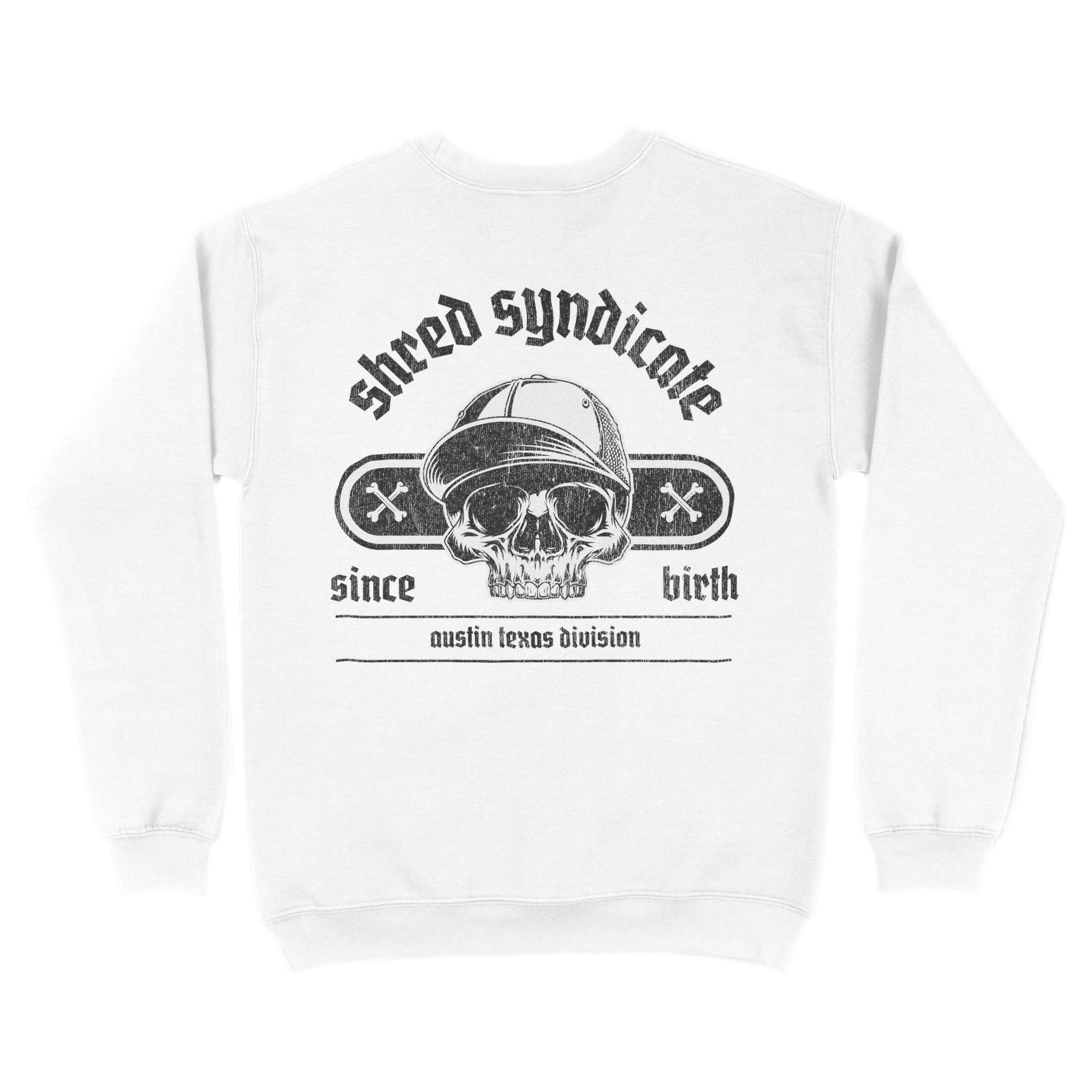 Austin Crewneck in White - back view