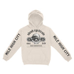 Denver Hoodie in Natural - front-sleeves view
