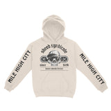 Denver Hoodie in Natural - front-sleeves view