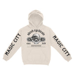 Miami Hoodie in Natural - front-sleeves view