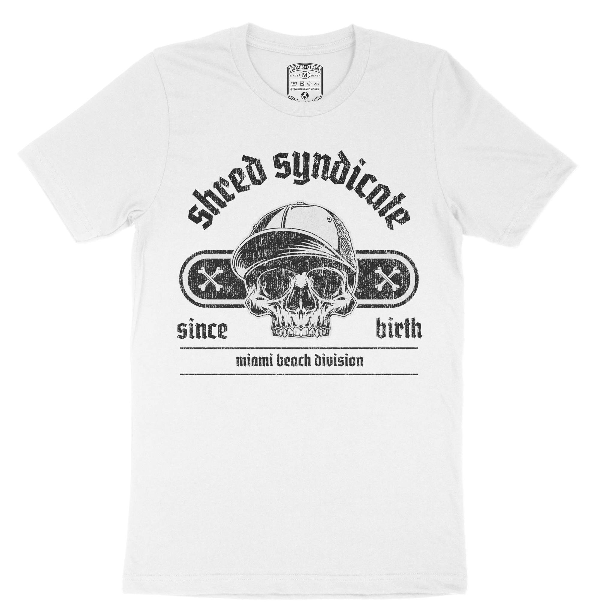 Miami Skater Division T-Shirt in White - front view