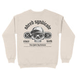 New York Skater Division Crewneck in Natural - back view