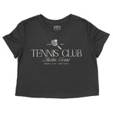 Austin Classic Tennis Cropped Tee Black front