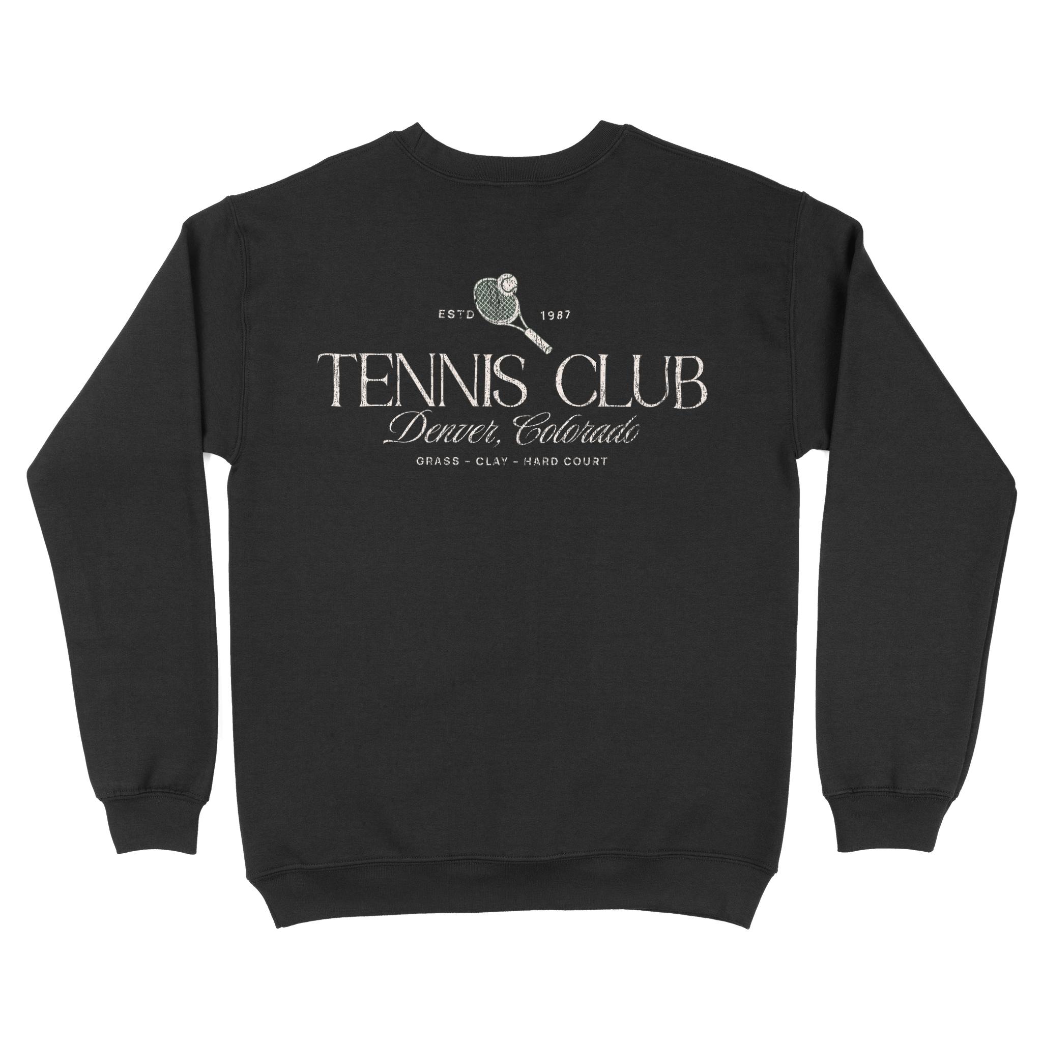 Denver Crewneck in Black - back view