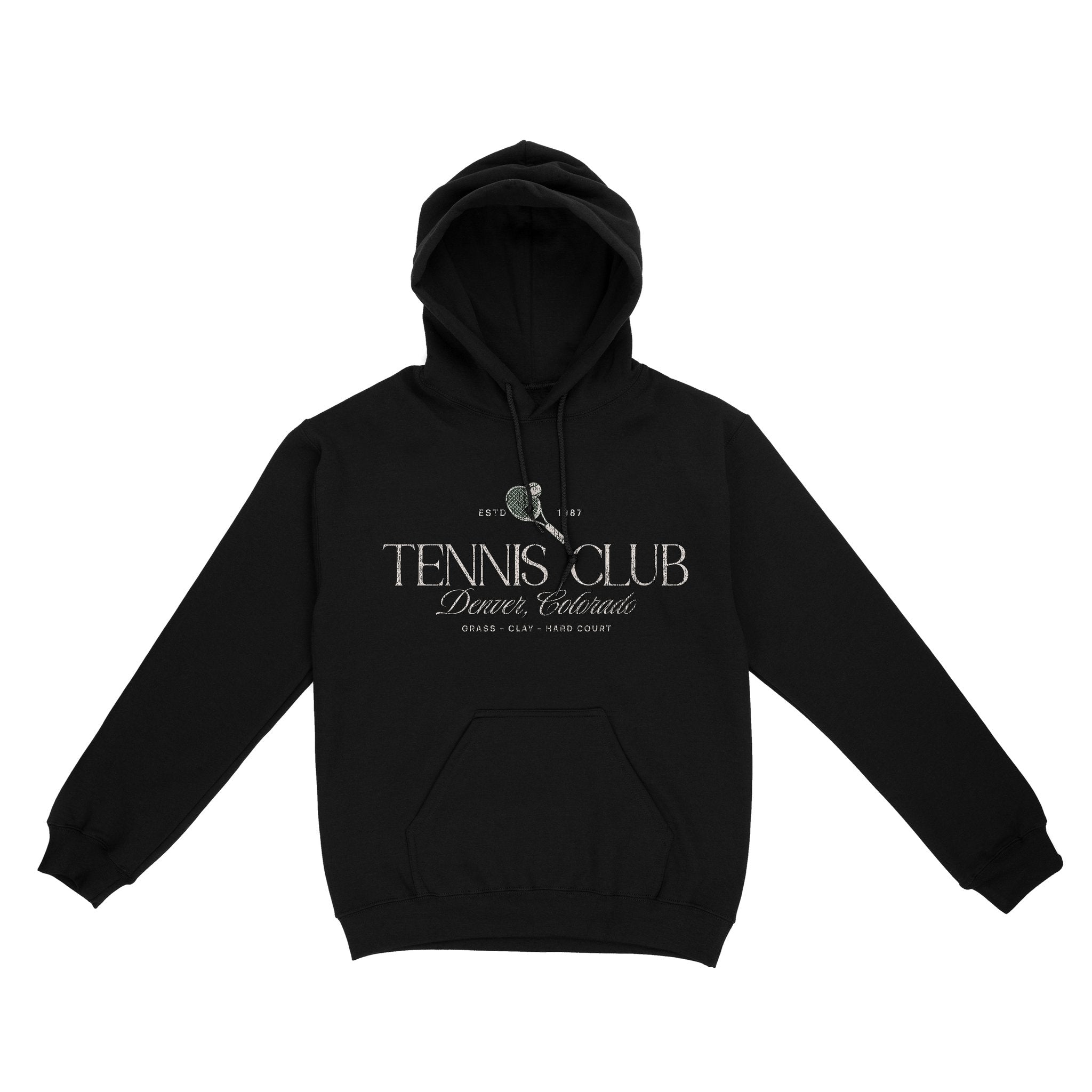 Denver Classic Tennis Hoodie Black front