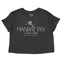 New York Classic Tennis Cropped Tee in Black - front view