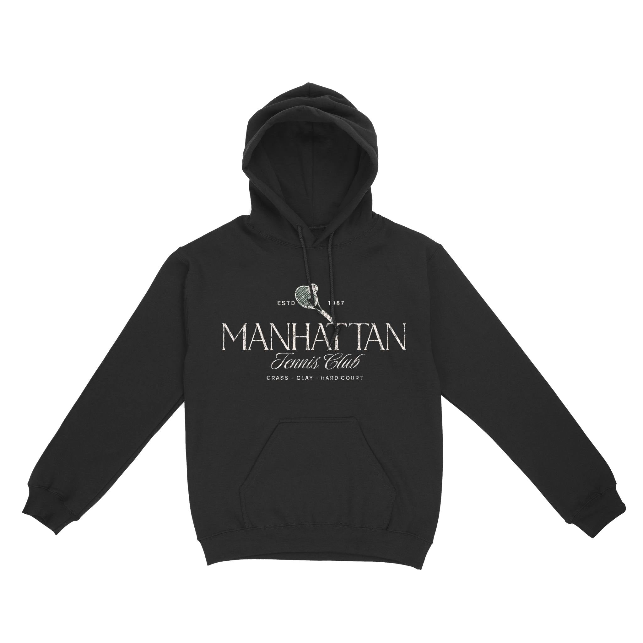New York Hoodie in Black - front view