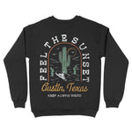 Austin Crewneck in Black - back view