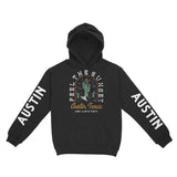 Austin Hoodie in Black - front-sleeves view