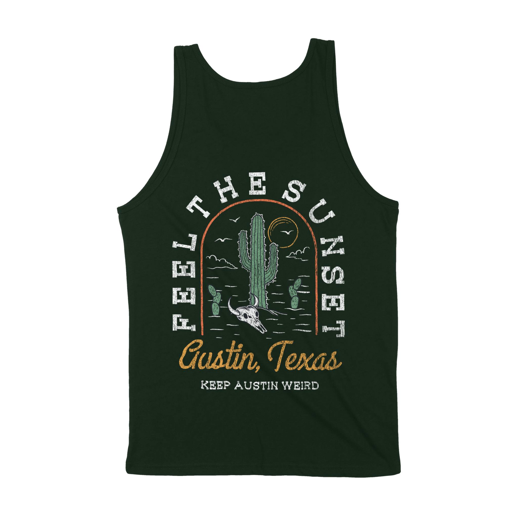 Austin Tank Top in Forest - back view