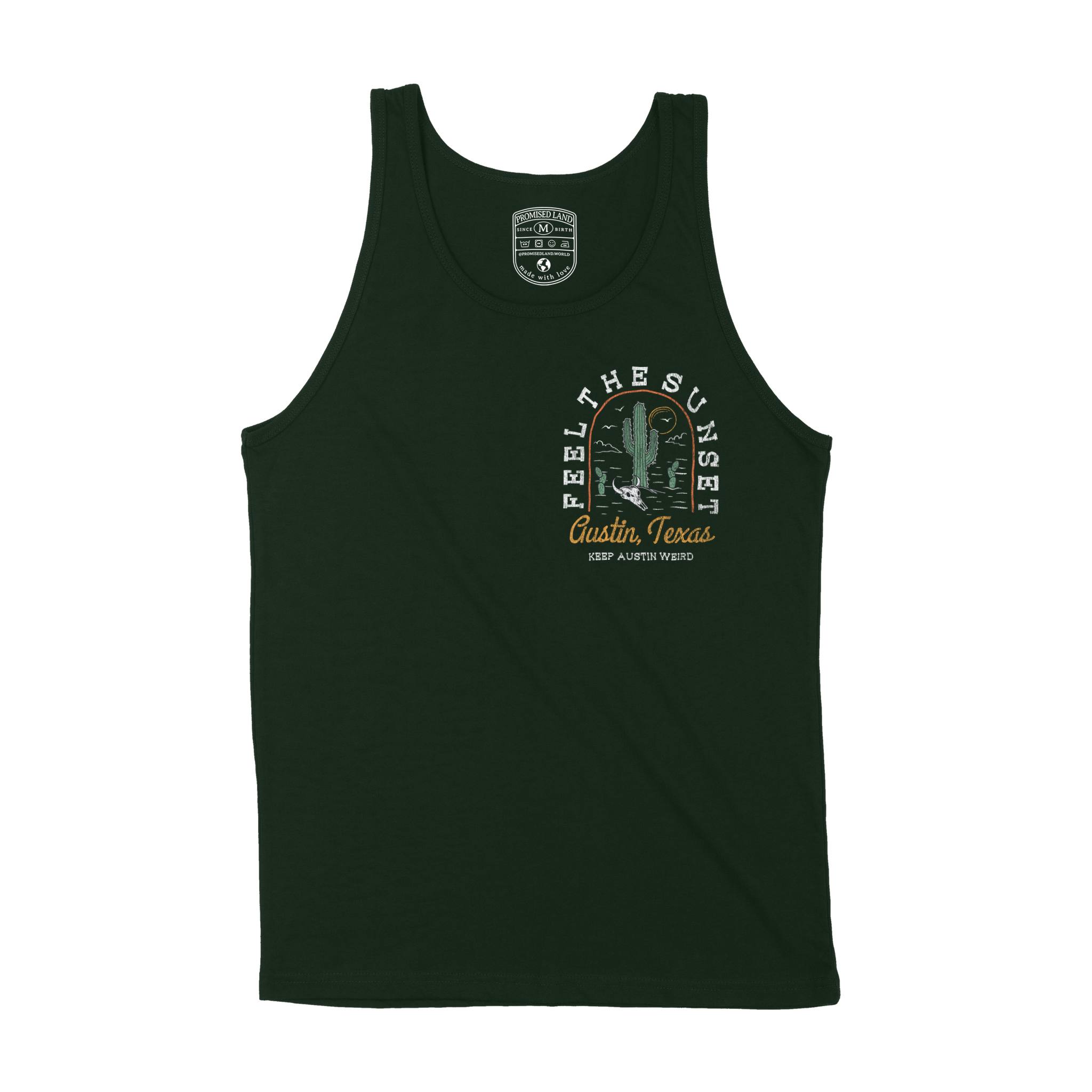 Austin Tank Top in Forest - front view