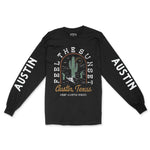 Austin Longsleeve in Black - front-sleeves view
