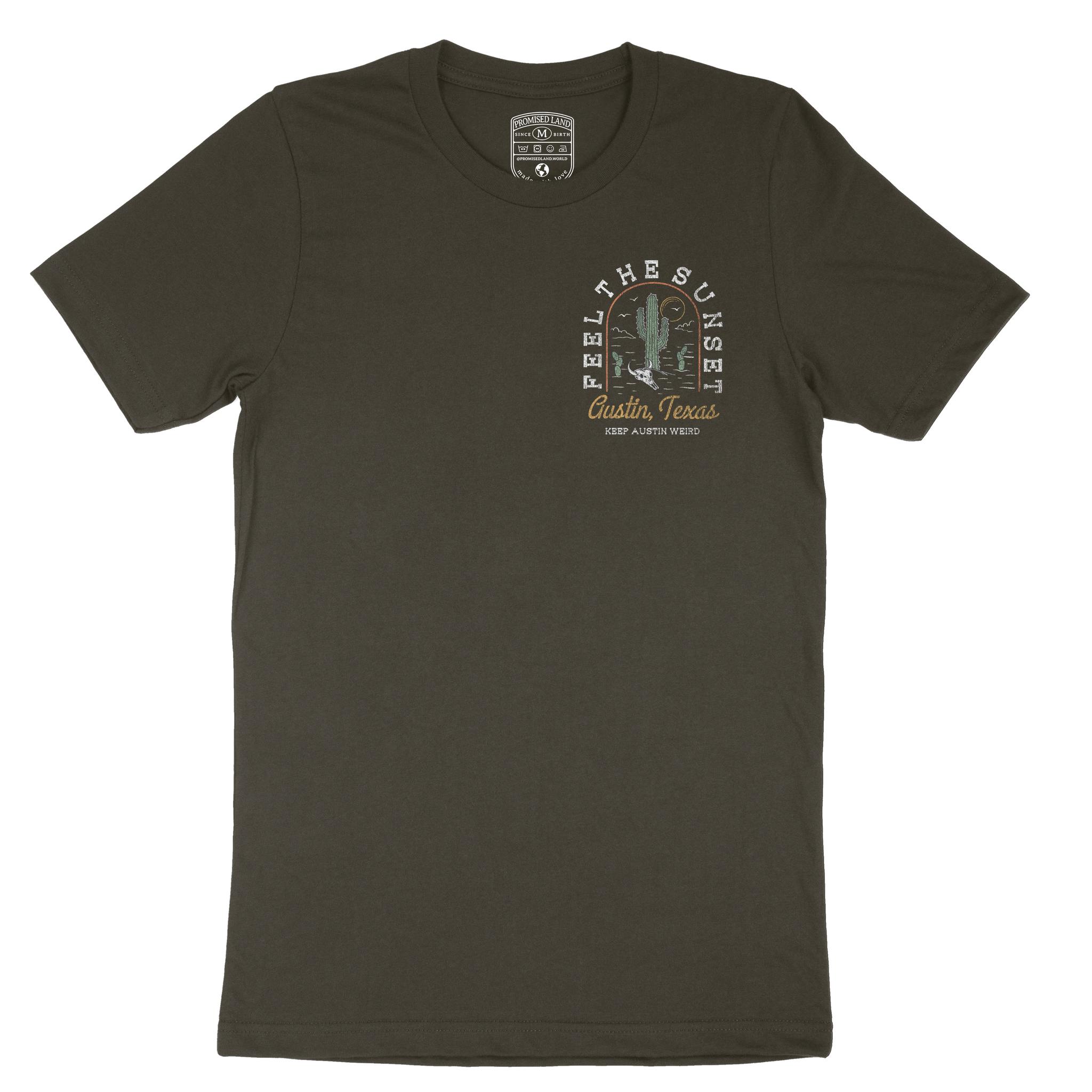 Austin Western Sunset T-Shirt Army front
