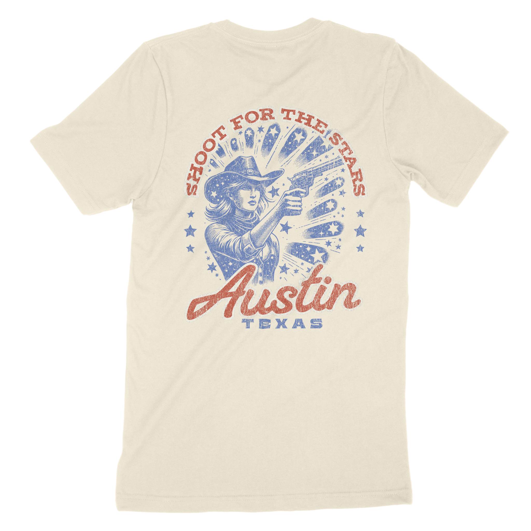 Austin Shooter T-Shirt Natural back