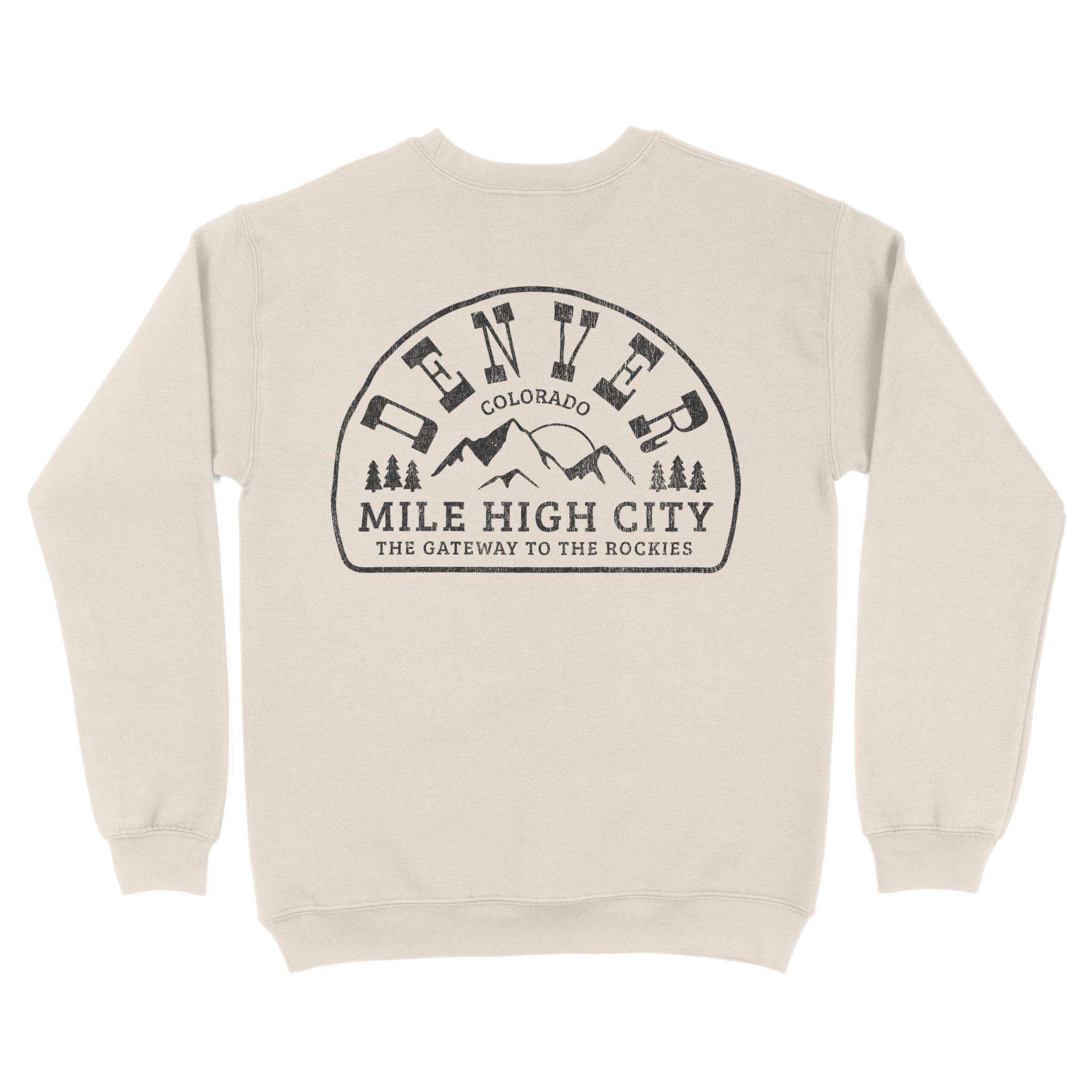 Denver Crewneck in Natural - back view
