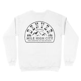 Denver Crewneck in White - back view