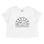 Denver Cropped Tee in White - front view