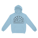 Denver Hoodie in Light Blue - front view