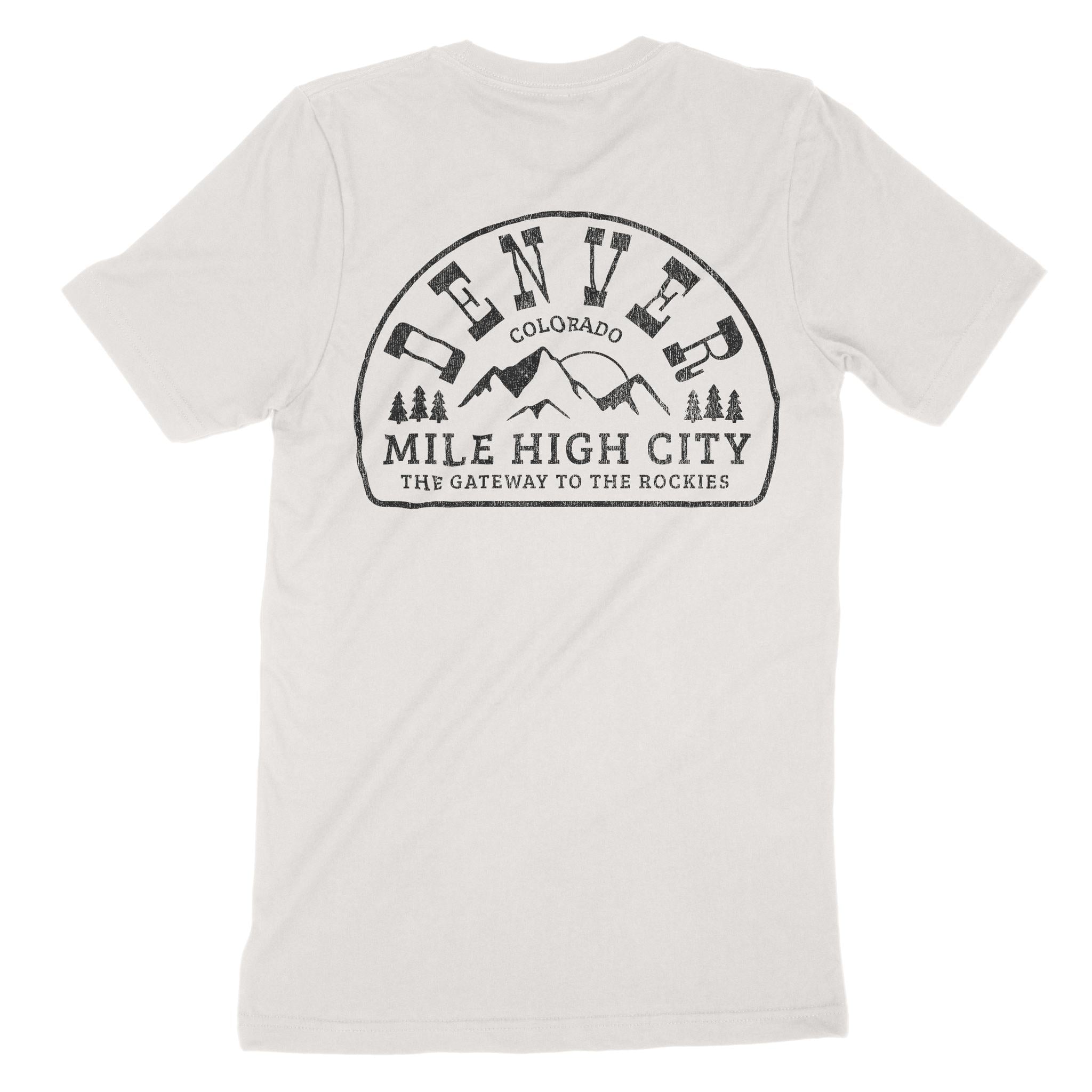 Denver Mile High T-Shirt Vintage White back