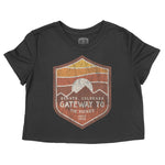 Denver Sun Badge Cropped Tee Black front