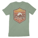 Denver Sun Badge T-Shirt Sage back