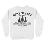 Denver 3 Tree Crewneck White back