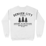 Denver 3 Tree Crewneck White back