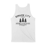 Denver 3 Tree Tank Top White back