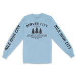 Denver 3 Tree Longsleeve in Light Blue - front view with sleeves