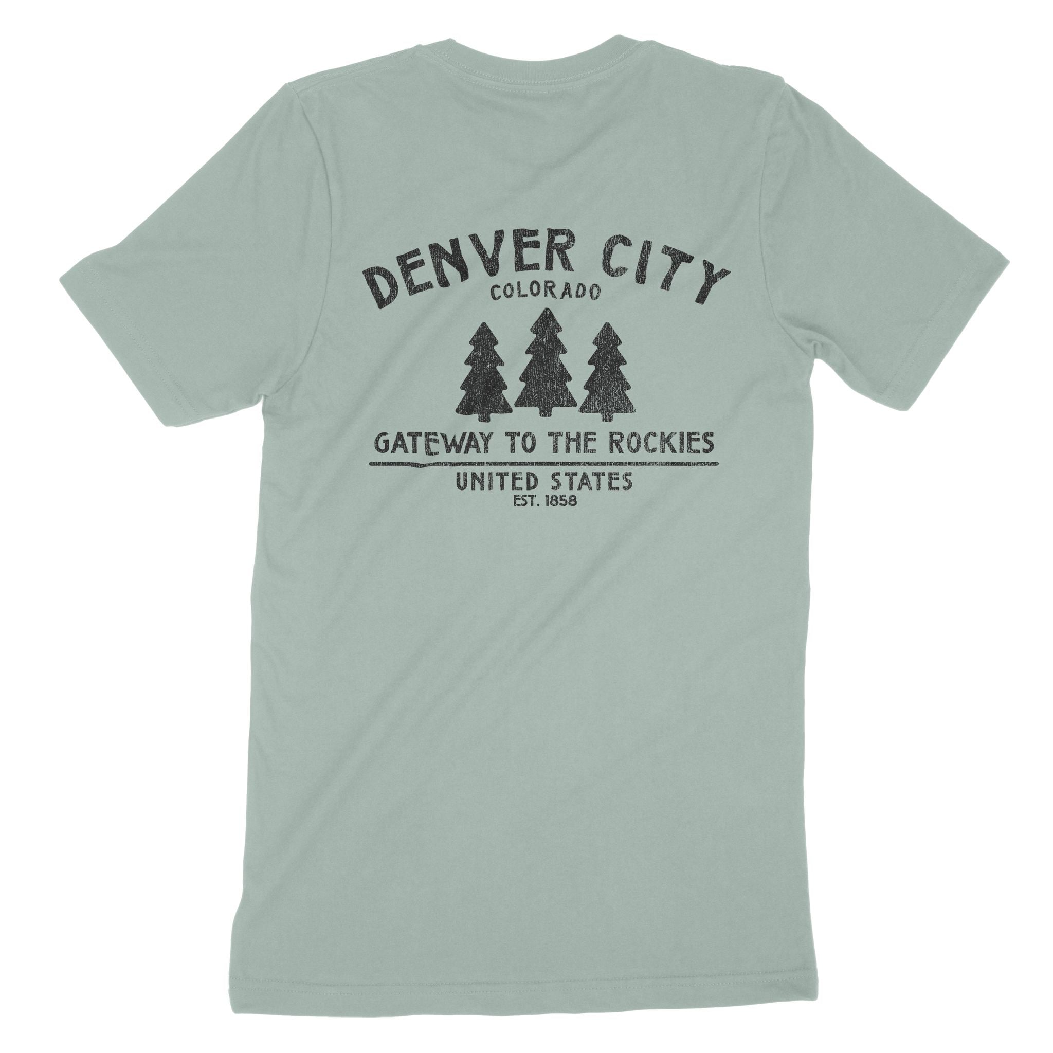 Denver 3 Tree T-Shirt Dusty Blue back