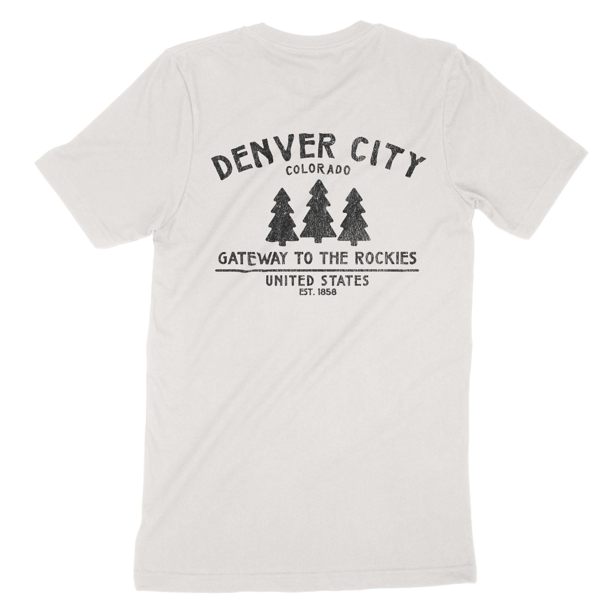 Denver 3 Tree T-Shirt Vintage White back