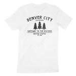 Denver T-Shirt in White - back view