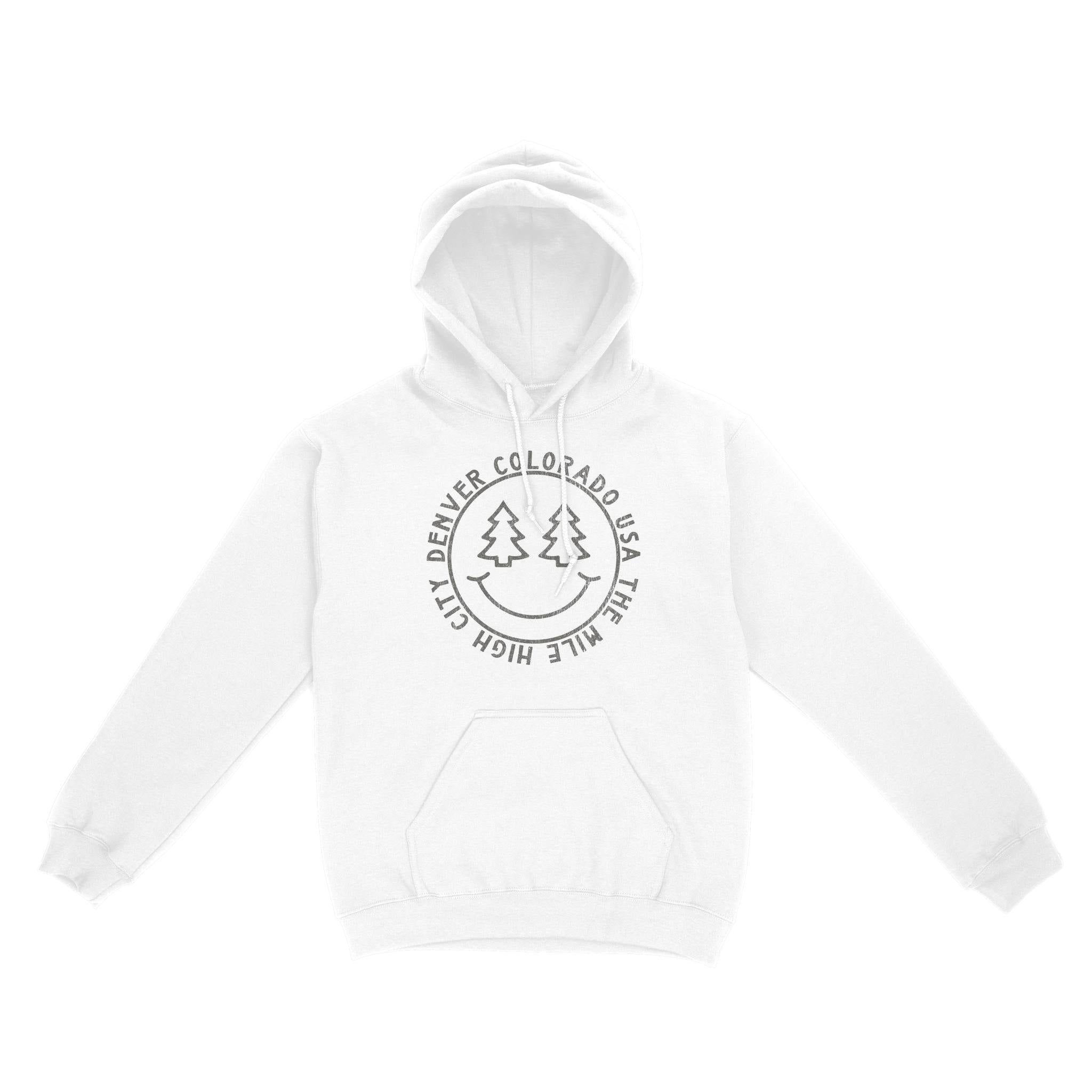 Denver Hoodie in White - front view