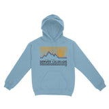 Denver Sunset Hoodie Light Blue front