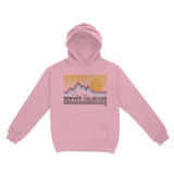 Denver Sunset Hoodie Light Pink front
