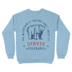 Denver Big Bear Crewneck Light Blue back