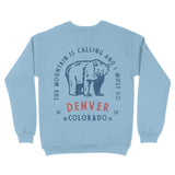 Denver Big Bear Crewneck Light Blue back