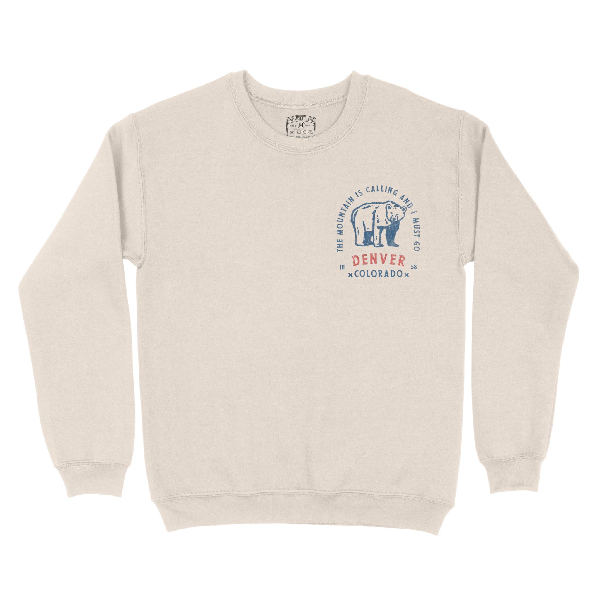 Denver Big Bear Crewneck in Natural - front view