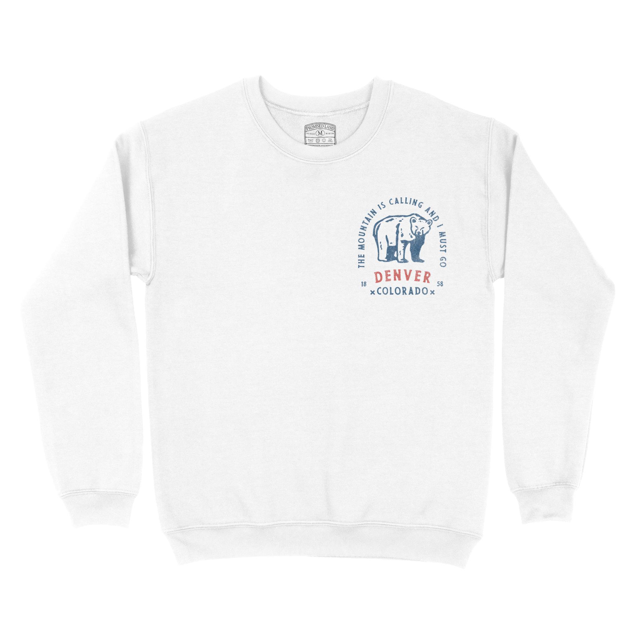 Denver Crewneck in White - front view
