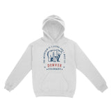 Denver Big Bear Hoodie White front