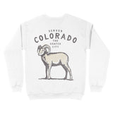 Denver Crewneck in White - back view