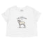 Denver Cropped Tee in White - front view