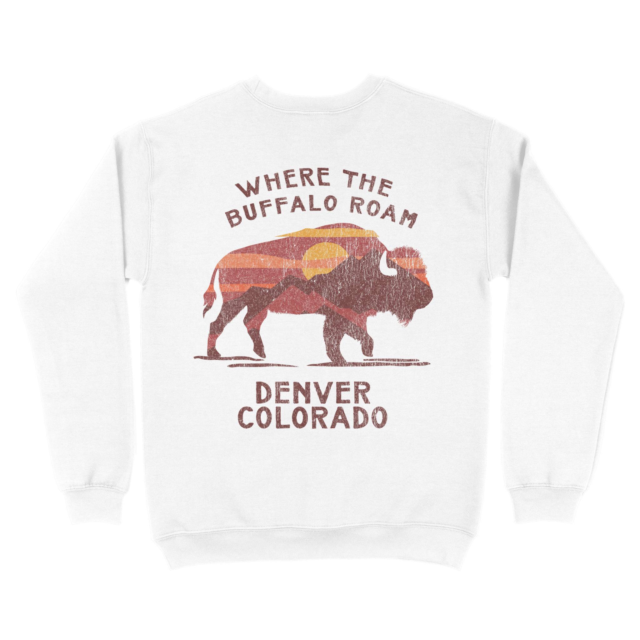 Denver Crewneck in White - back view